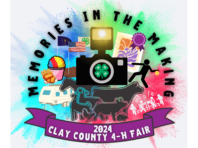 Logo for 2024 Clay County 4-H Fair